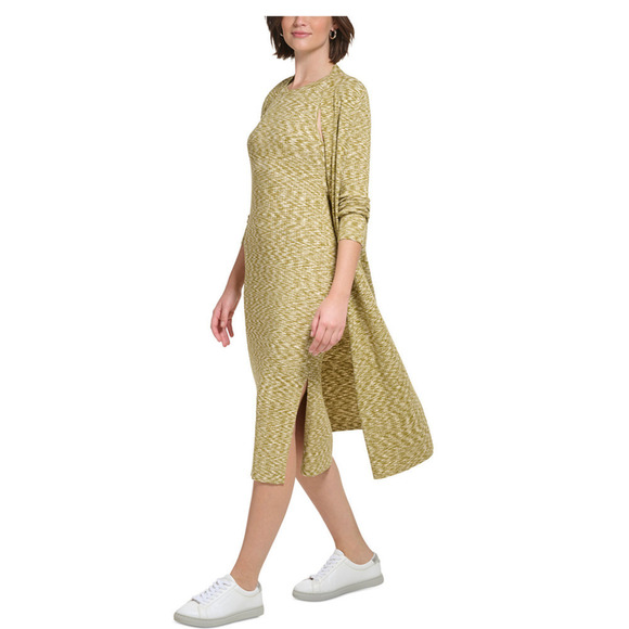 Calvin Klein Jeans Women's Space-Dyed Sleeveless Midi Dress Olive Size XL NWT - Picture 13 of 13